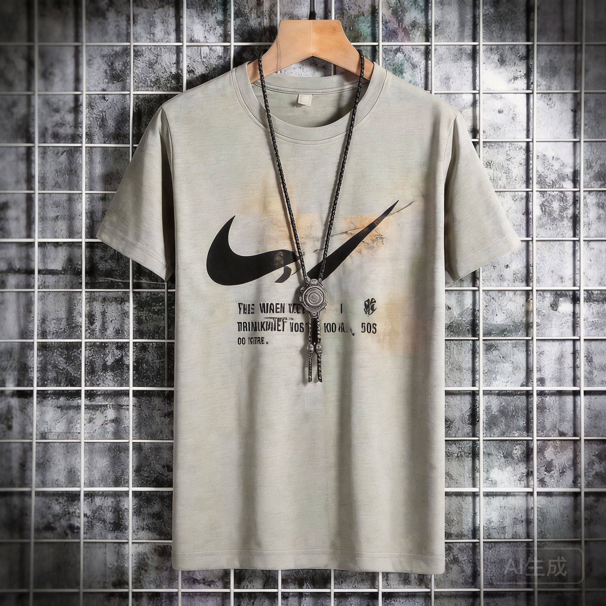 Nike Light Grey Cotton T-Shirt: Breathable, Casual Logo Tee