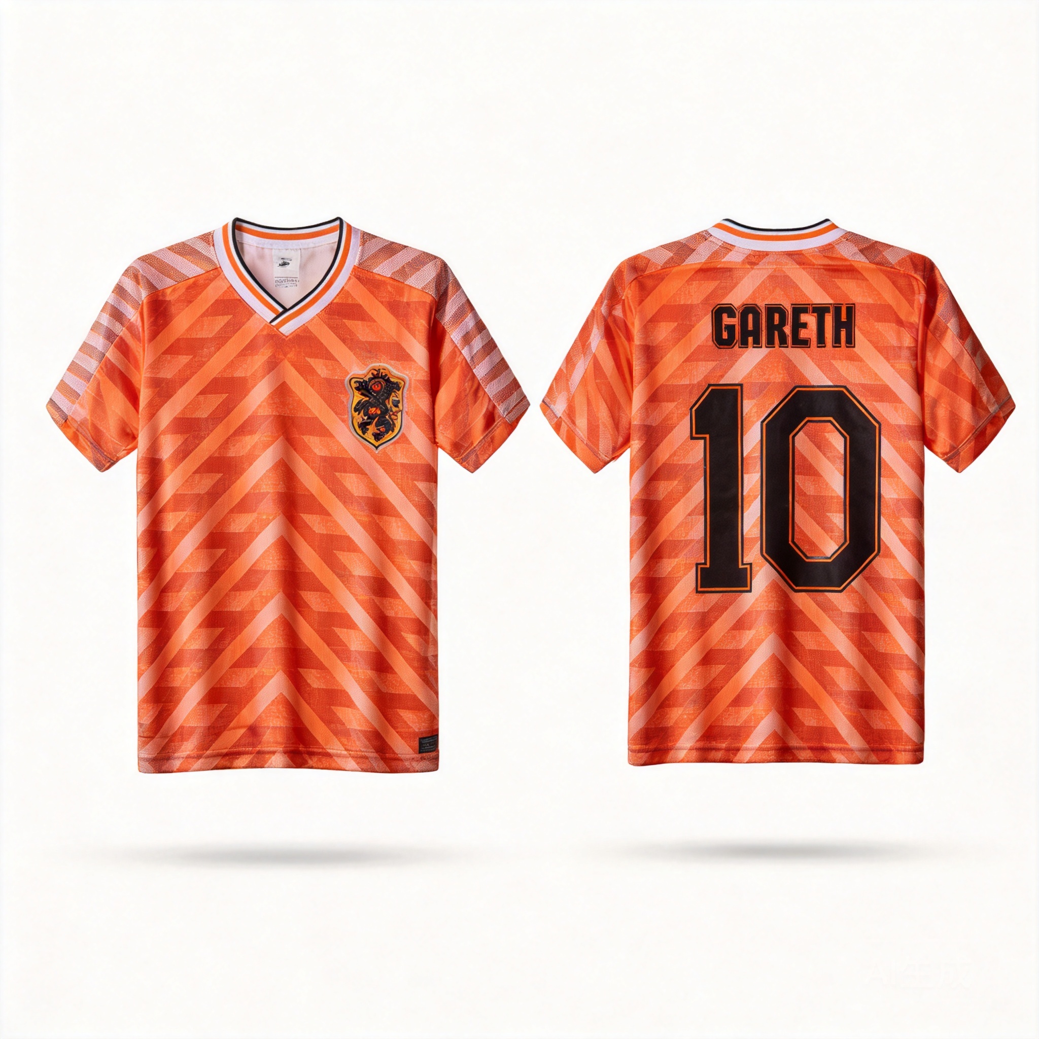 NIKE Men's Soccer Jersey 10 - Orange Breathable Football Shirt