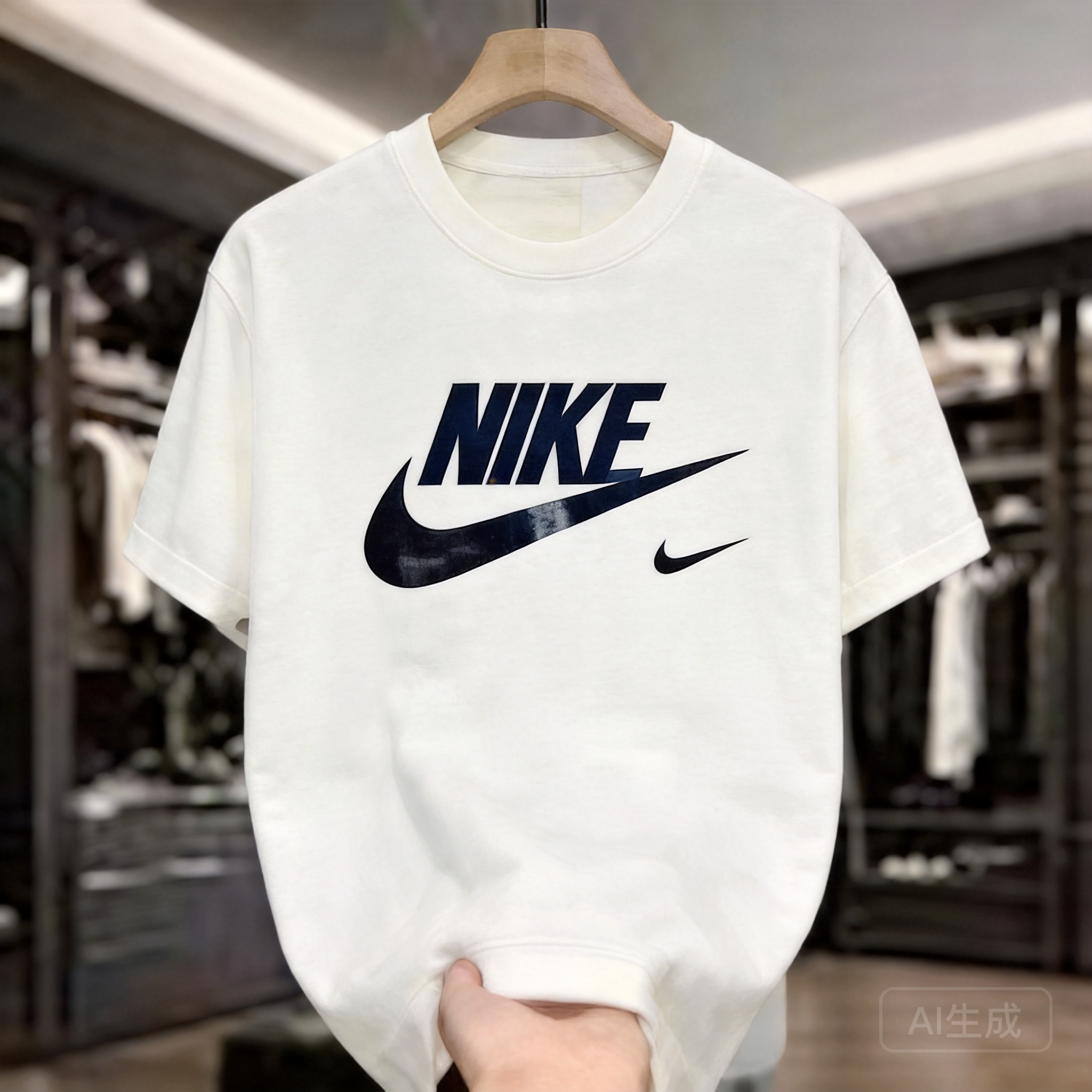 NIKE Sport Cotton T-Shirt: Black, Breathable, Unisex