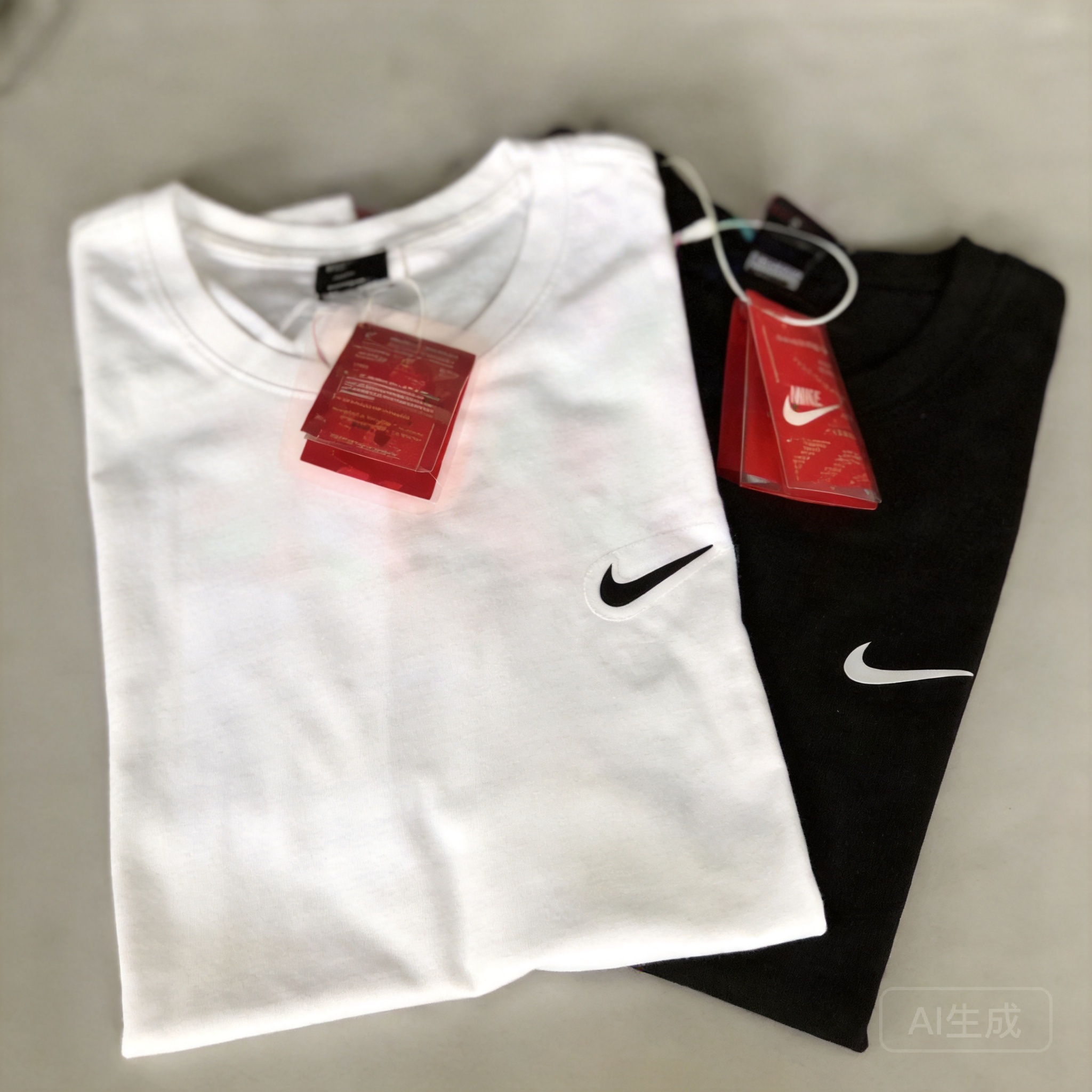 Nike Unisex White Cotton Moisture-Wicking Crewneck T-Shirt