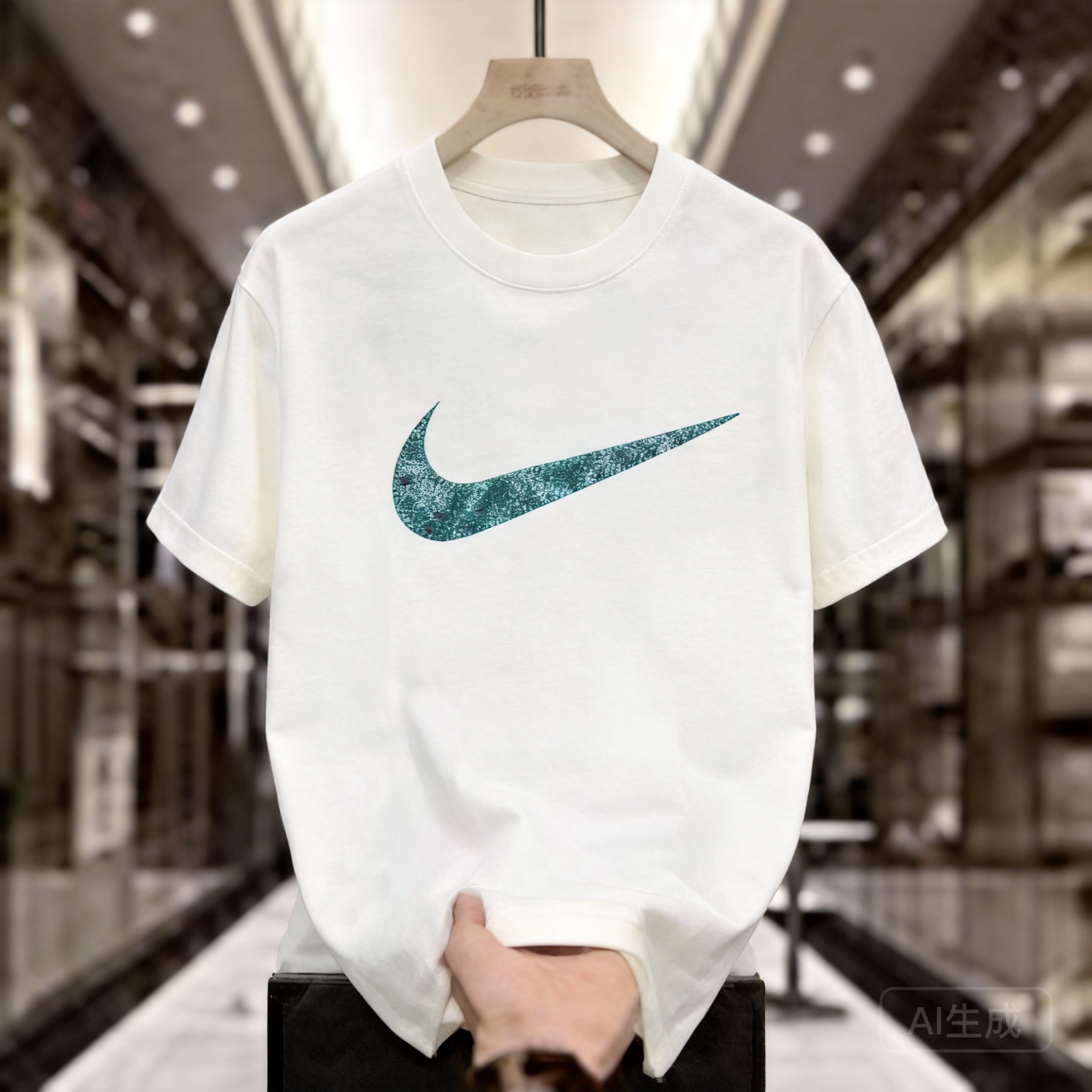 Nike Unisex White Cotton T-Shirt: Breathable Tee with Swoosh