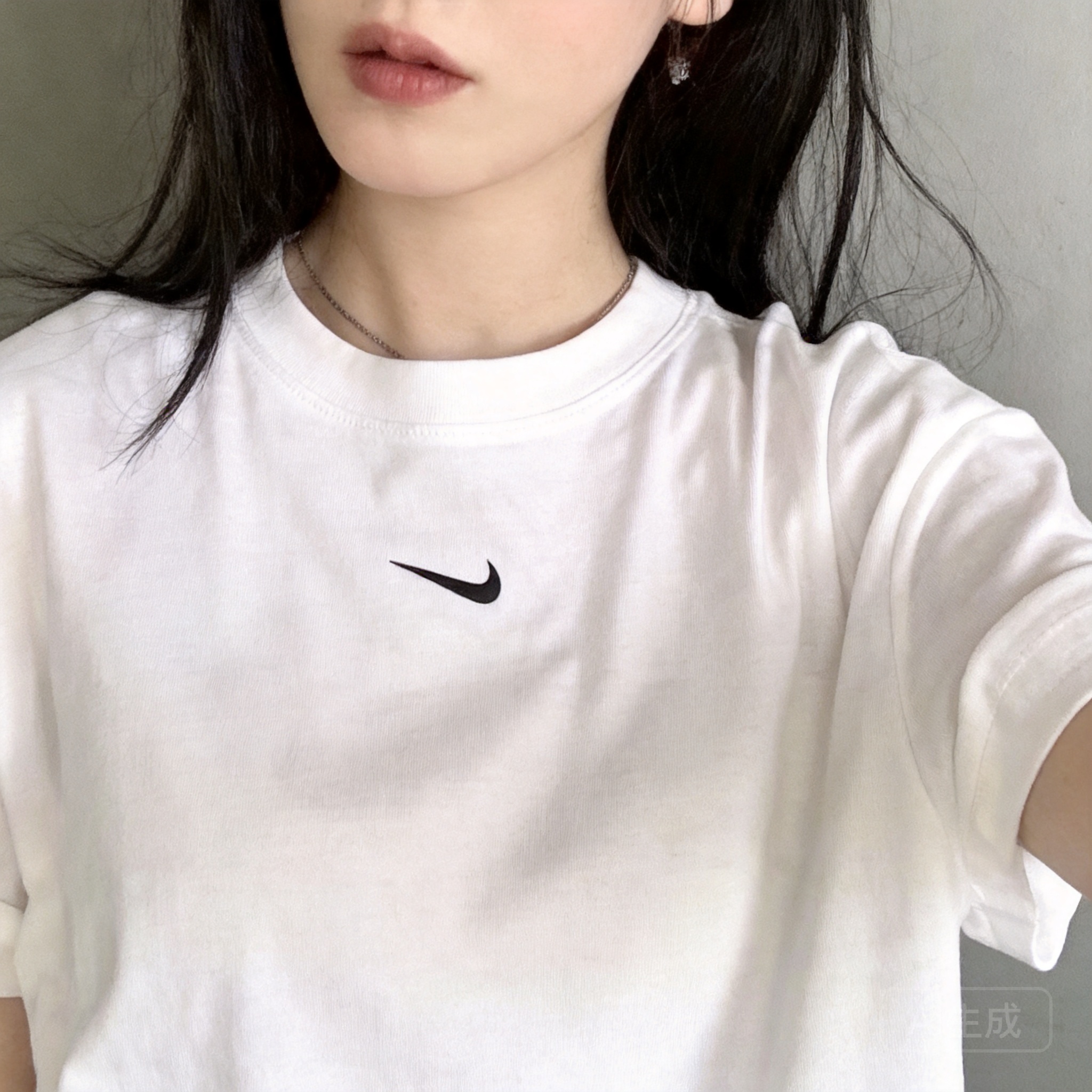 Nike White Breathable Cotton Unisex Athletic Wear
