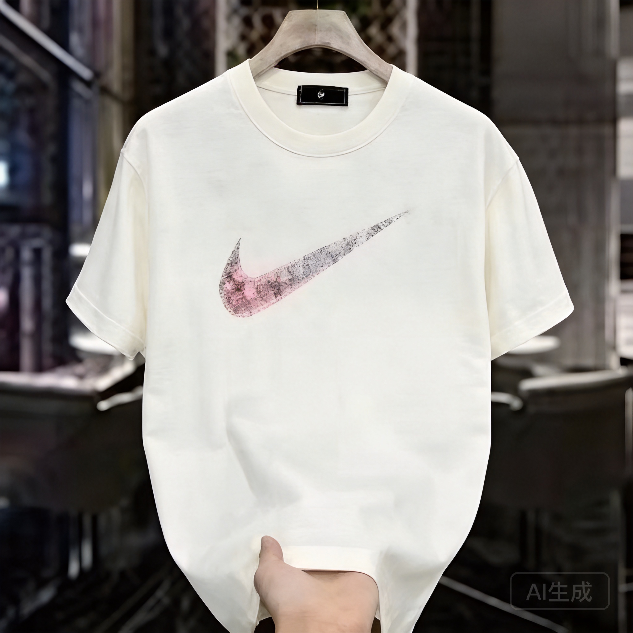 NIKE White Cotton T-Shirt: Breathable, Minimalist, Unisex