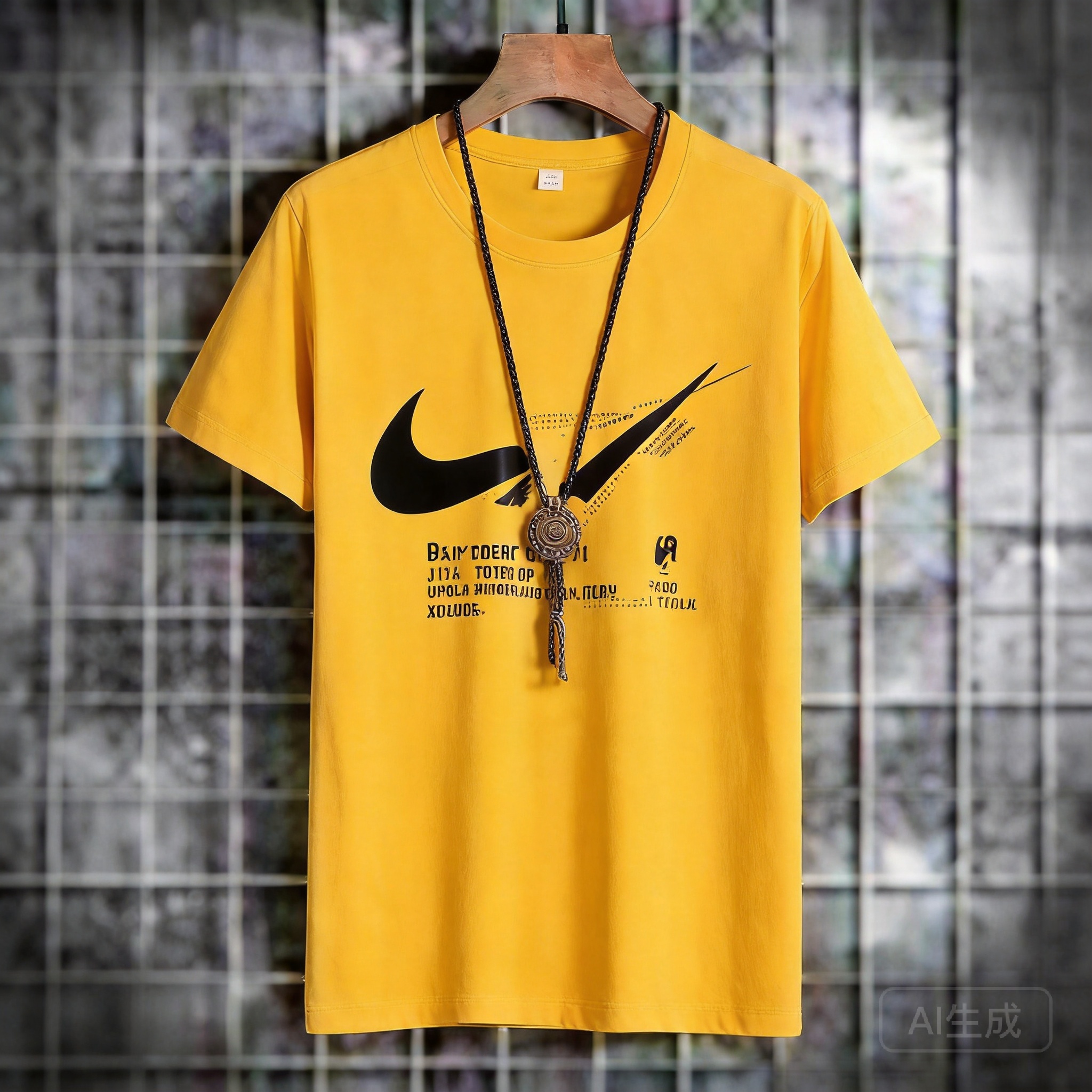 Nike Yellow Cotton Moisture-Wicking T-Shirt, Unisex