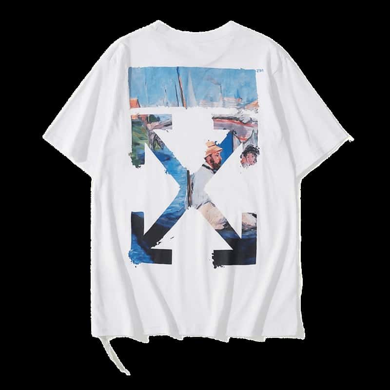 Off White Arrow Art Print Tee | Unisex Streetwear