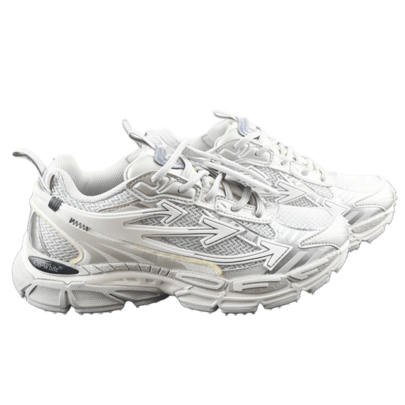 Off-White Arrow White Sneakers | Breathable Mesh & Leather