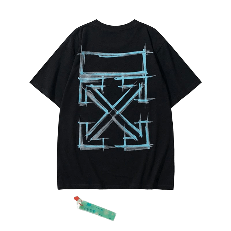 Off-White Black Cotton Arrow T-Shirt: Unisex Streetwear