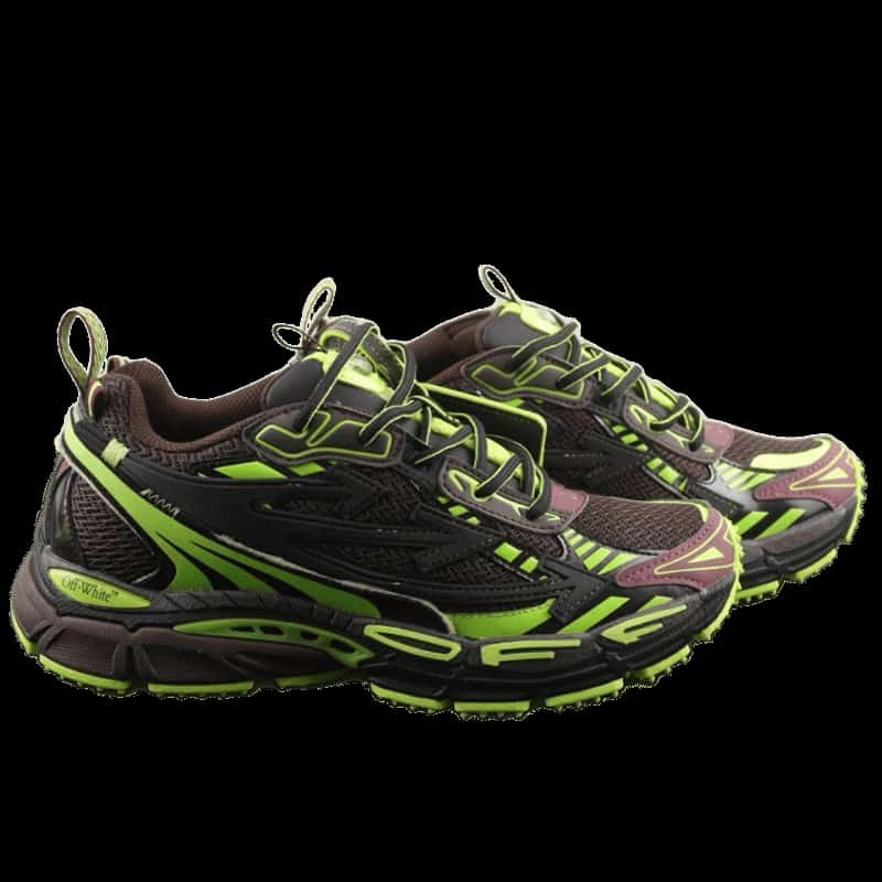 Off-White Black Green Mesh Street-Style Unisex Sportswear