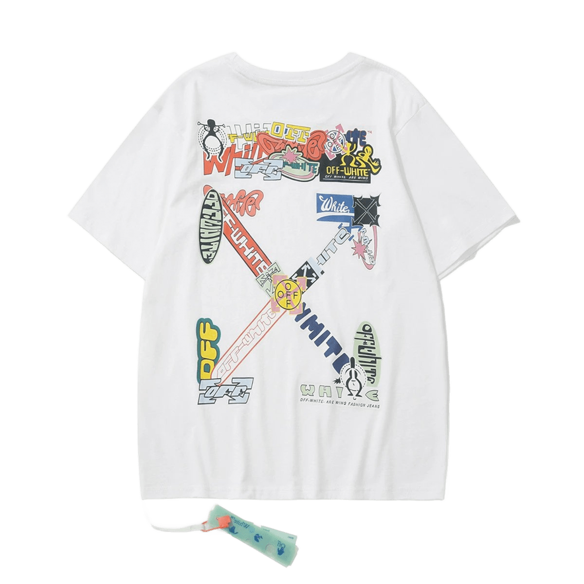 Off White Cotton Unisex T-Shirt: Iconic Graphic, Loose Street Fit