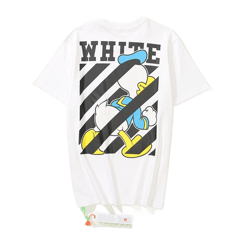 Off White Donald Duck Cotton T-Shirt | Unisex Streetwear