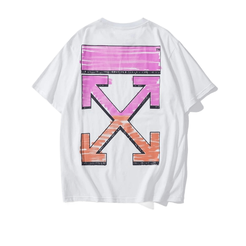 Off White Essential Cotton T-Shirt, Unisex Streetwear with Arrow Back