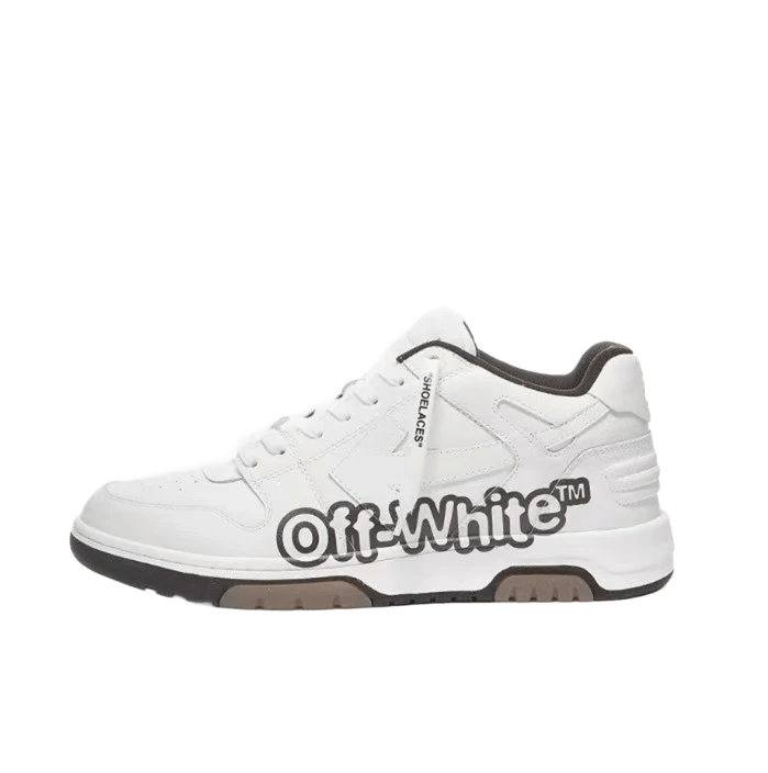 Off-White Leather Sneakers: Unisex Street Style, White