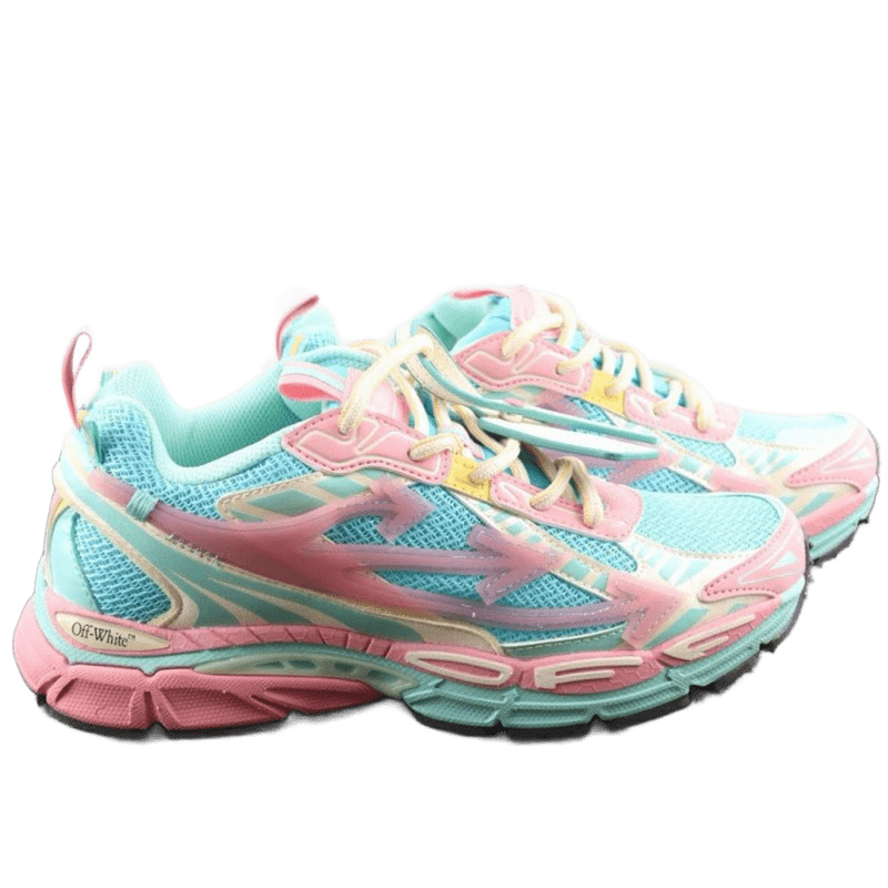 Off-White Pastel Blue Breathable Mesh Sneakers - Unisex