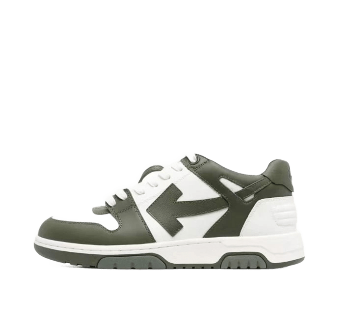 Off-White White Green Arrow Leather Sneakers - Unisex