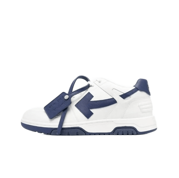 Off-White White/Blue Arrow Leather Sneakers, Unisex