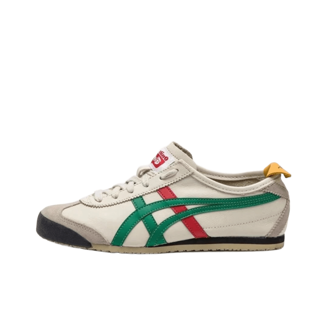 Onitsuka Tiger Beige Leather Retro Sneakers - Iconic Stripes