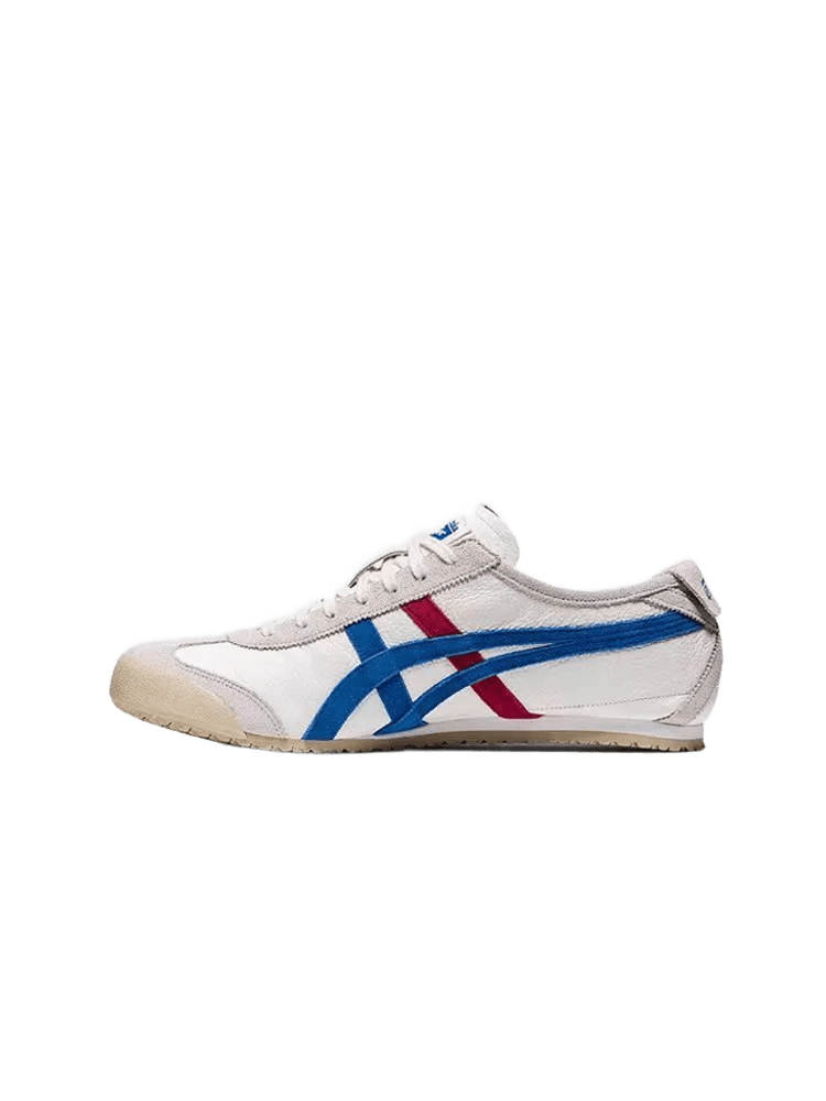 Onitsuka Tiger White Blue Red Retro Sneakers, Unisex