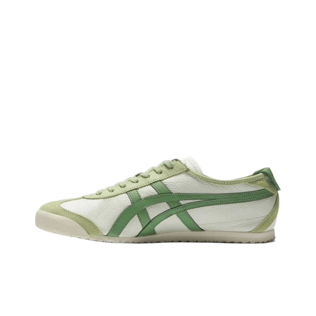 Onitsuka Tiger White Green Retro Leather Sneakers
