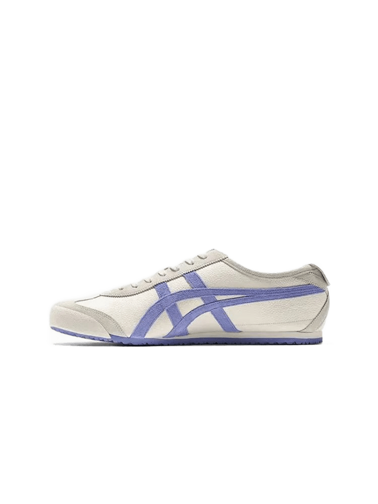 Onitsuka Tiger White Purple Leather Retro Sneakers