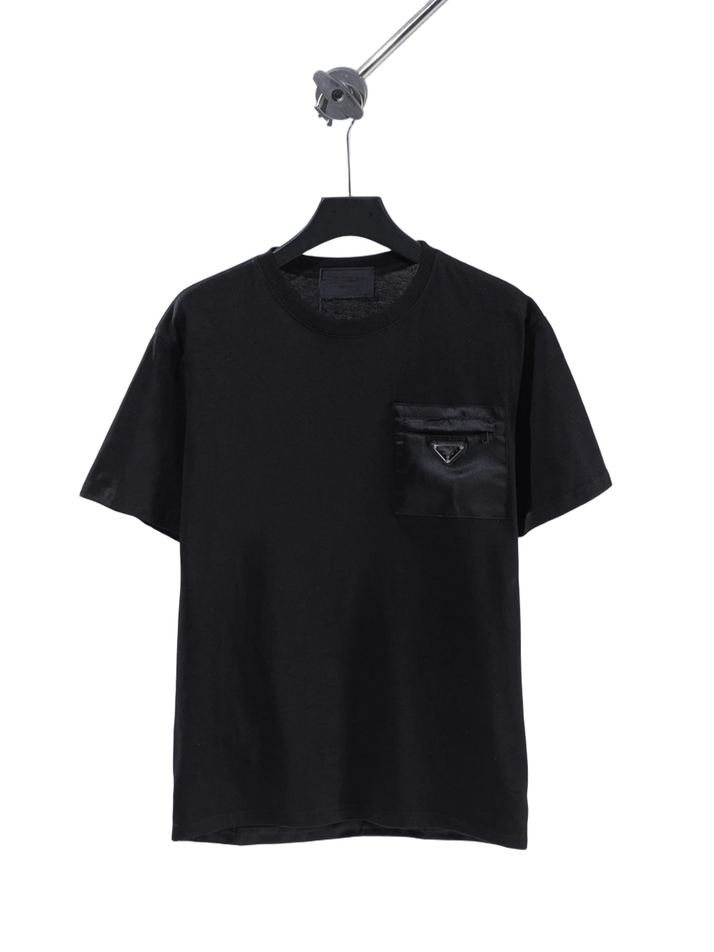 Prada Black Cotton T-Shirt for Men & Women, Logo Pocket