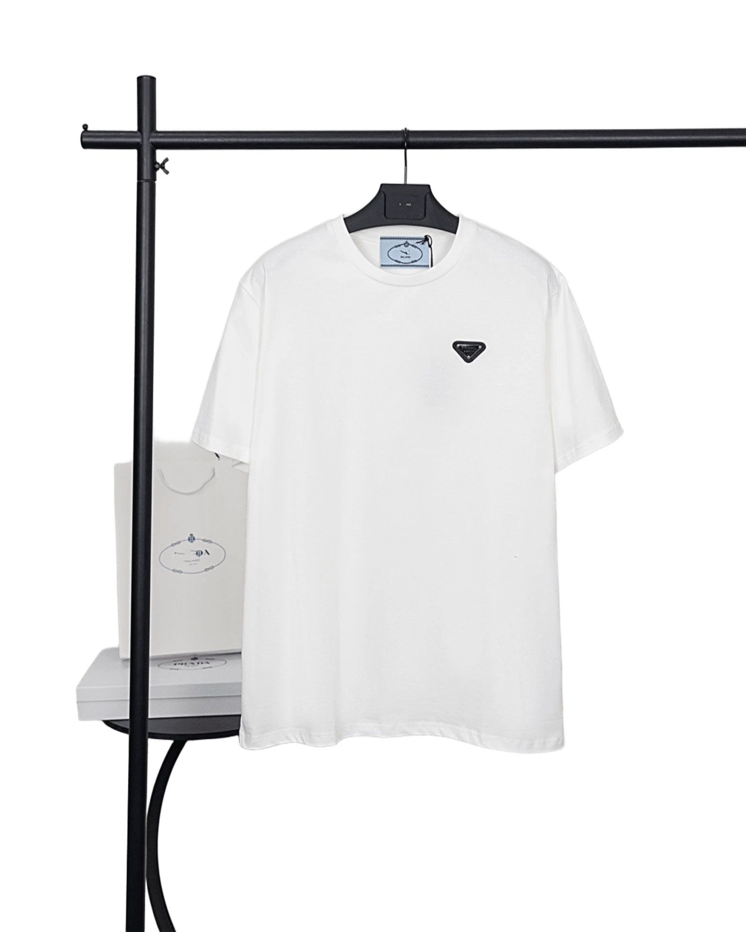 Prada Essential White Cotton T-Shirt, Unisex Urban Style