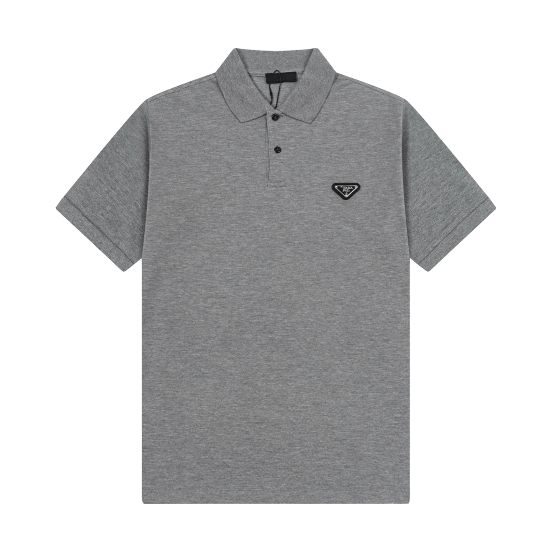 Prada Grey Polo Shirt: Iconic Logo, Classic Men's Casual Wear