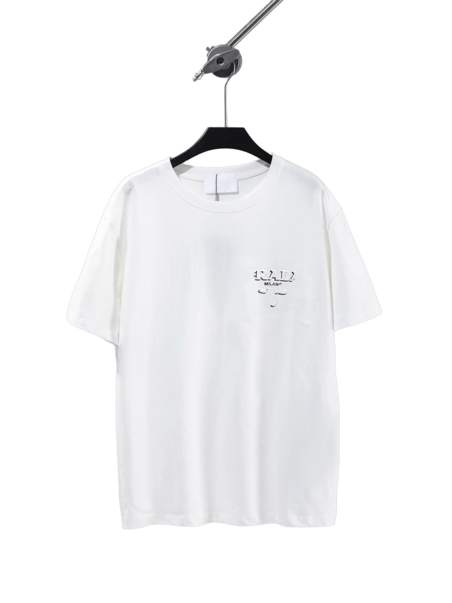 Prada White Cotton T-Shirt: Essential Unisex Tee, Minimalist