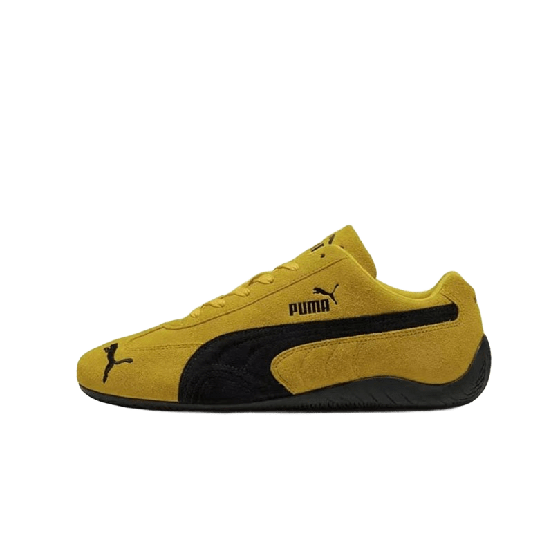 Puma Black & Yellow Suede Sneakers, Unisex Classic
