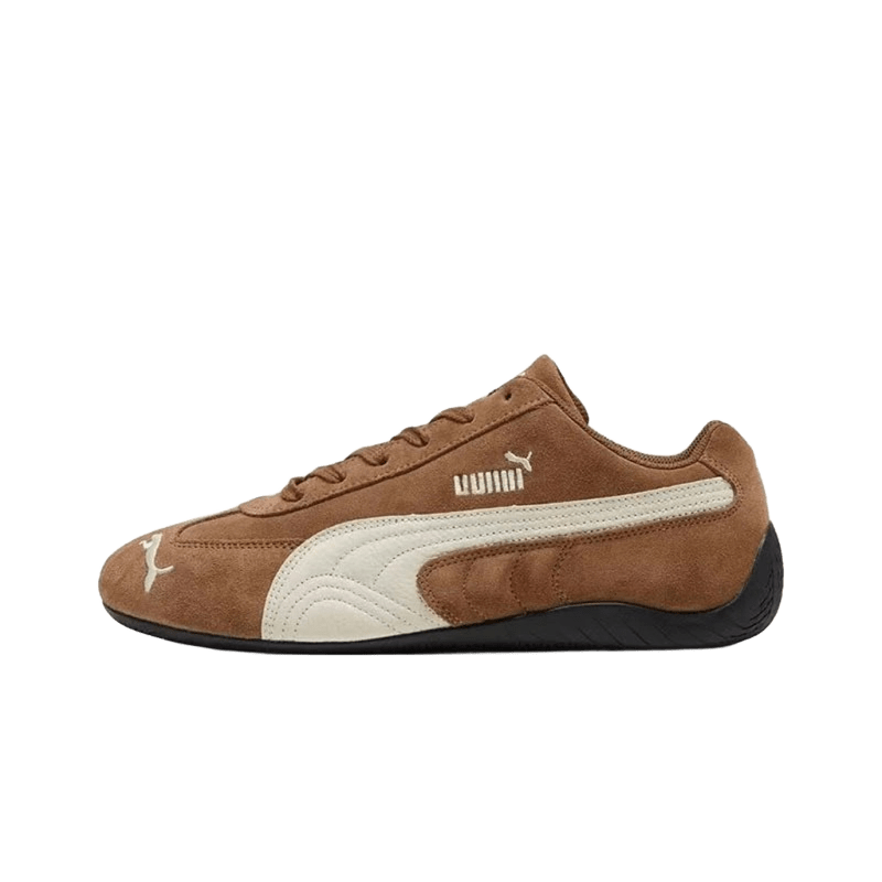 Puma Classic Brown Suede Sneakers: Retro Cushioned Unisex Shoes