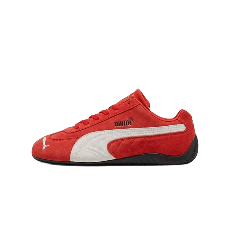 Puma Classic Red Suede Sneakers: Retro Unisex Design