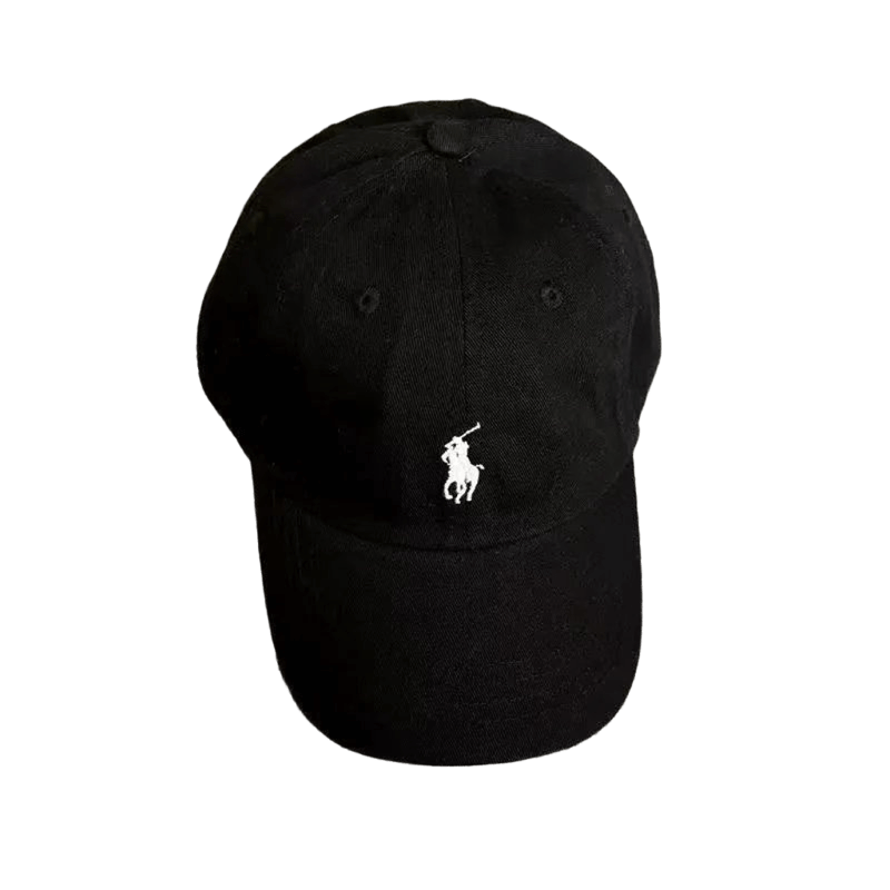 Ralph Lauren Black Cotton Baseball Cap | Unisex
