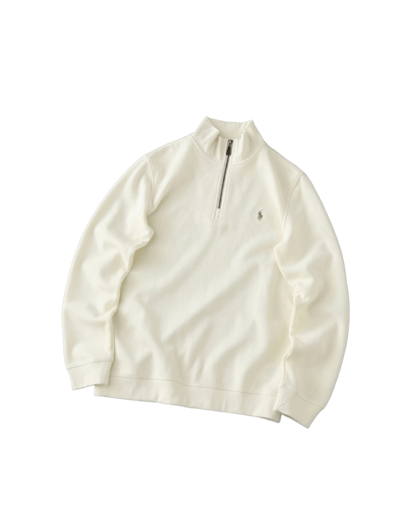 Ralph Lauren Classic Cream Cotton Hoodie - Unisex Polo Collar