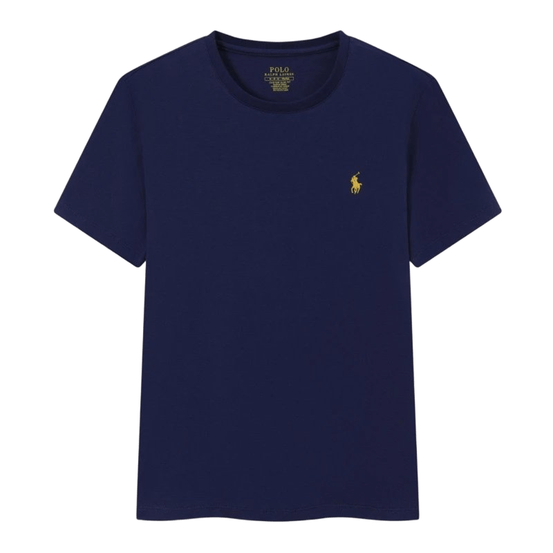 Ralph Lauren Cotton Polo T-Shirt: Navy, Unisex, Embroidered