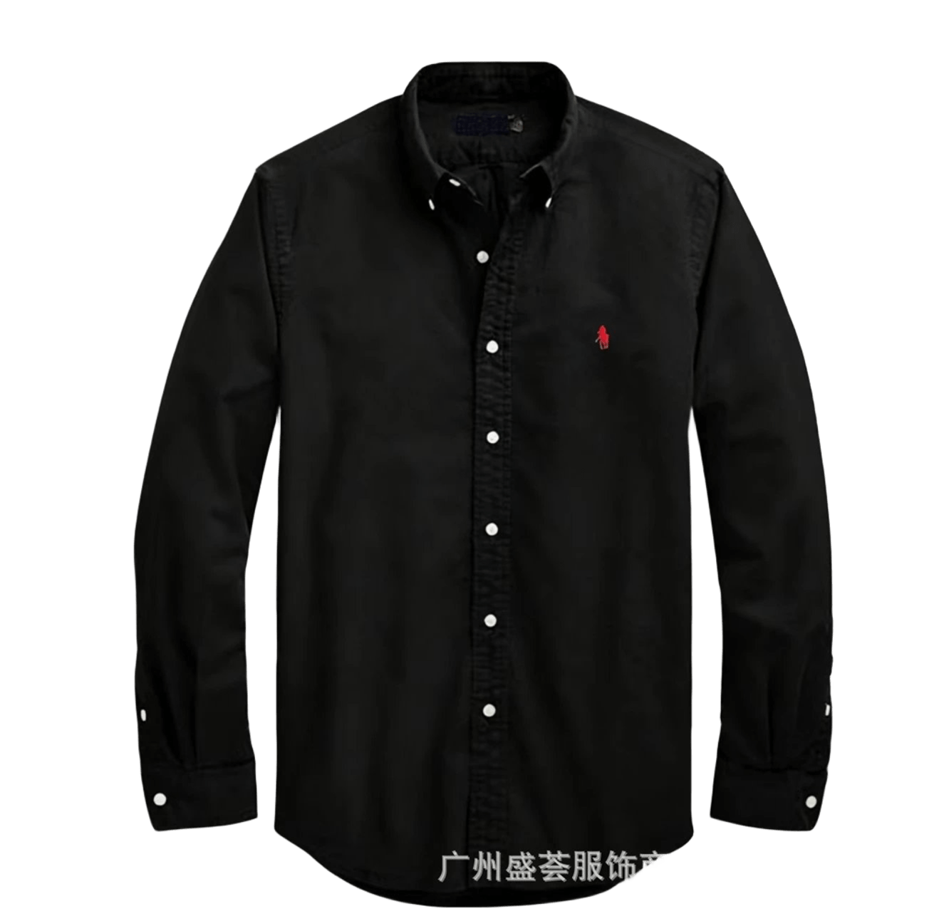 Ralph Lauren Men's Black Cotton Polo Shirt w/ Pony Logo