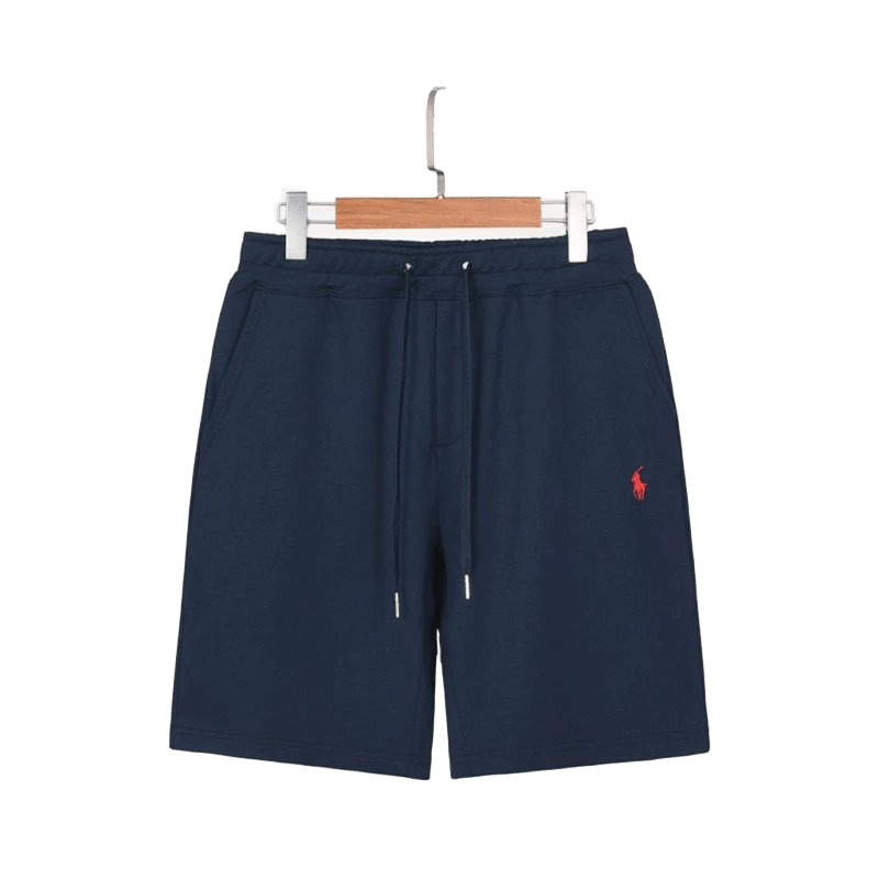 Ralph Lauren Men's Navy Cotton Shorts with Logo