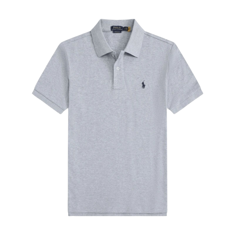 Ralph Lauren Men's Polo Shirt - Light Grey Cotton
