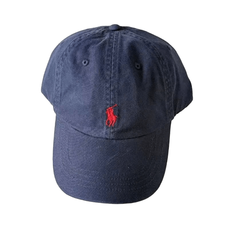 Ralph Lauren Navy Cotton Baseball Cap - Polo Logo, Unisex