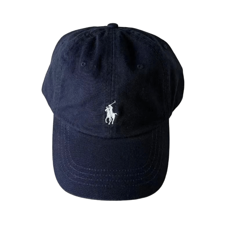 Ralph Lauren Navy Cotton Baseball Cap, Unisex Polo Logo