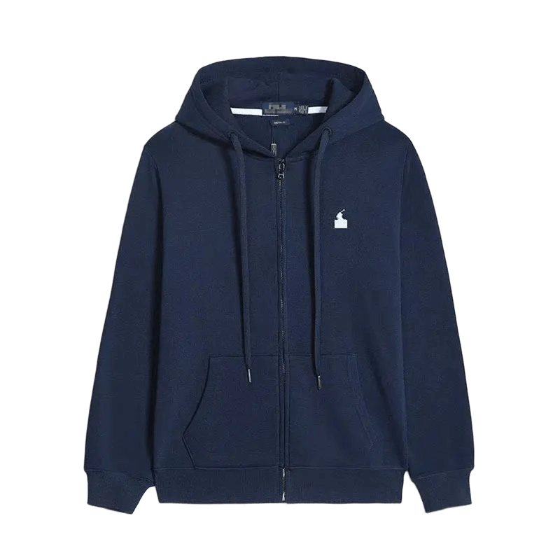 Ralph Lauren Navy Cotton Unisex Hoodie - Iconic Pony Logo