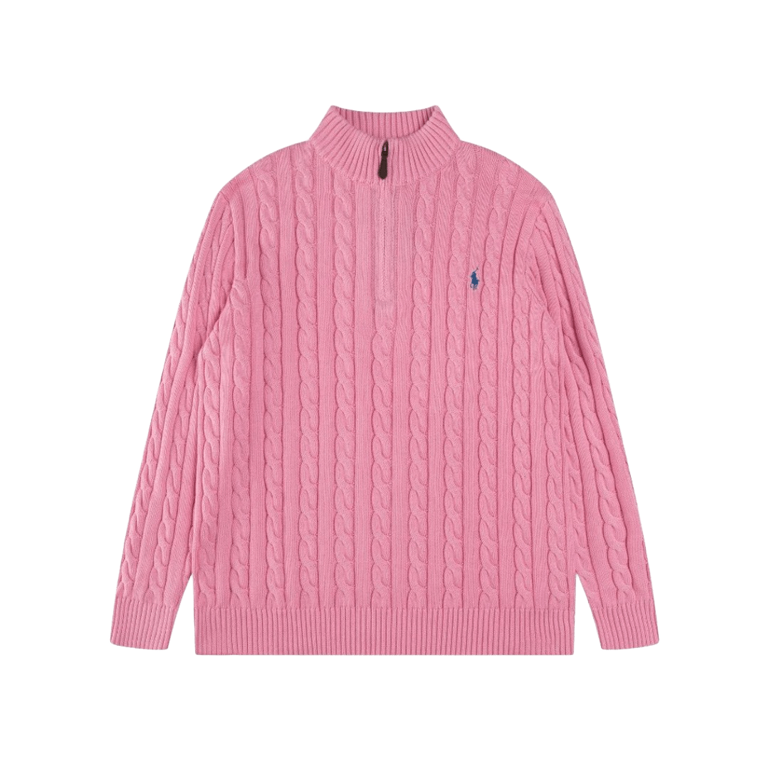 Ralph Lauren Pink Cable Knit Wool Sweater, Unisex