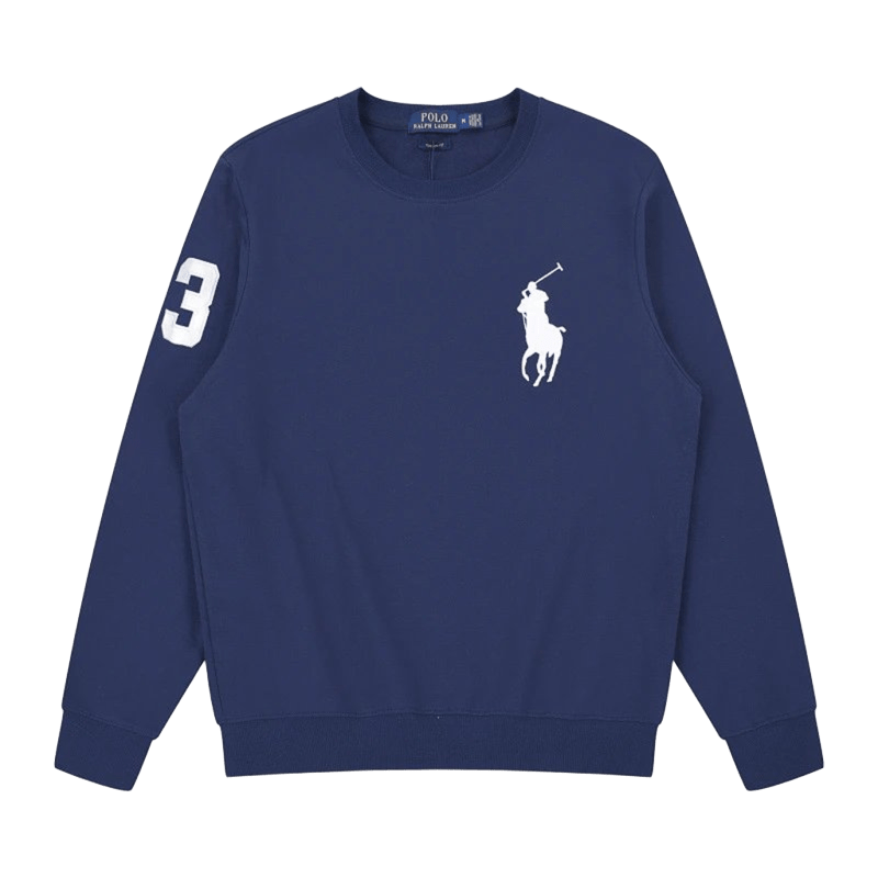 Ralph Lauren Polo 3 Navy Cotton Sweatshirt, Unisex