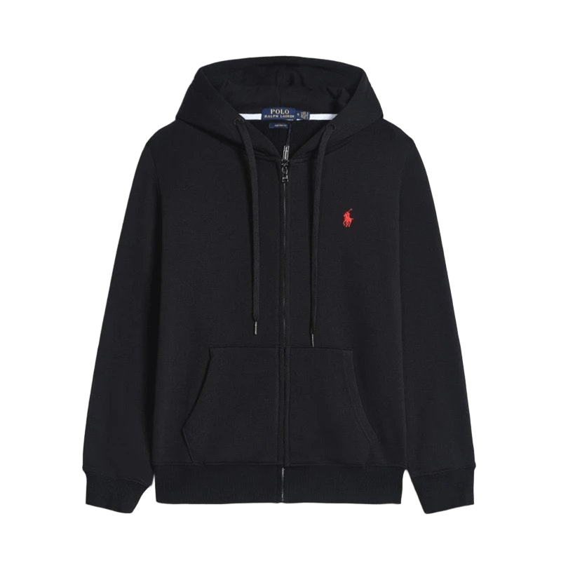 Ralph Lauren Polo Black Cotton Hoodie: Iconic Logo, Unisex