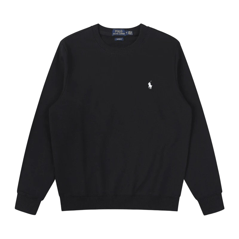 Ralph Lauren Polo Black Hoodie: Cotton Unisex Pullover