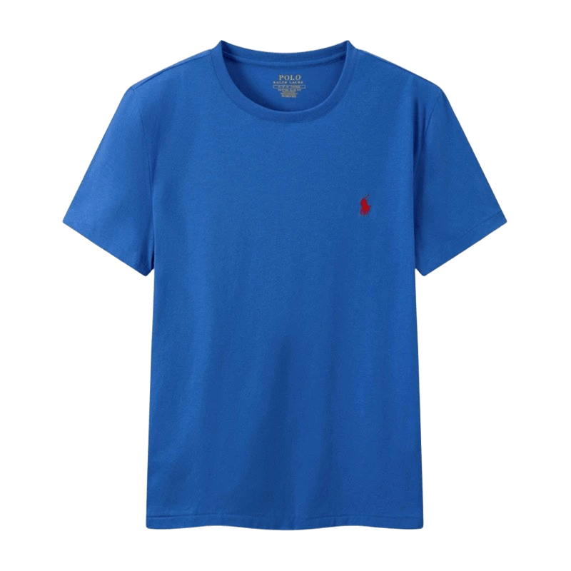 Ralph Lauren Polo Blue Cotton Tee: Breathable Unisex Casual