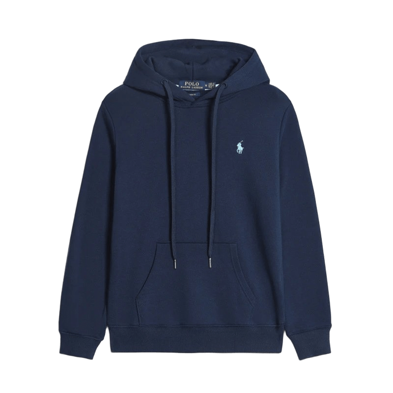 Ralph Lauren Polo Blue Hoodie: Unisex Cotton Fleece Pullover