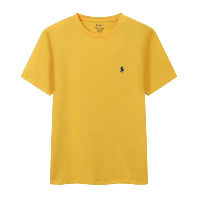 Ralph Lauren Polo Cotton T-Shirt: Yellow, Unisex, Iconic Logo