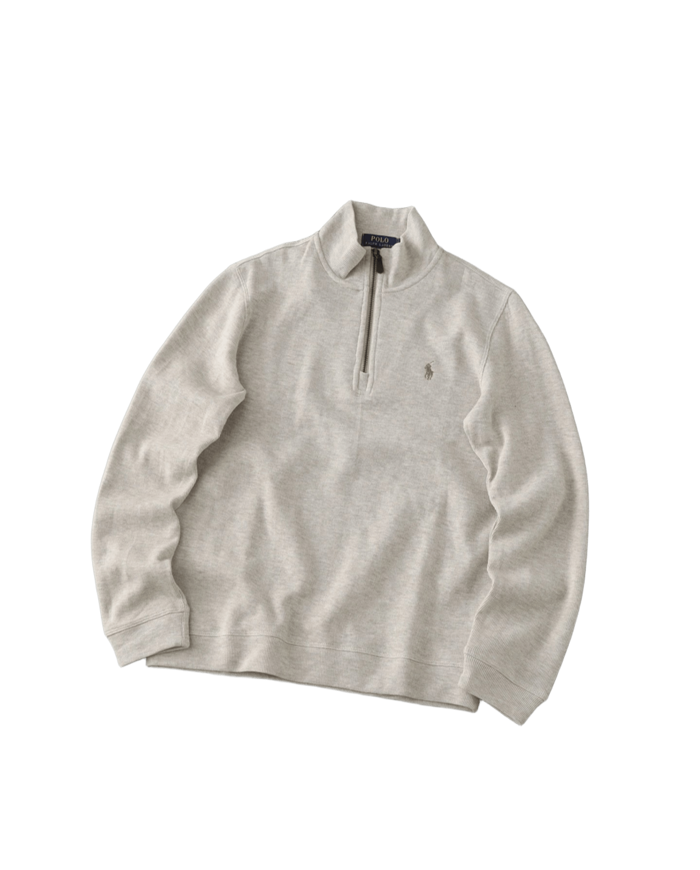 Ralph Lauren Polo Cream Cotton Half-Zip Sweatshirt, Unisex