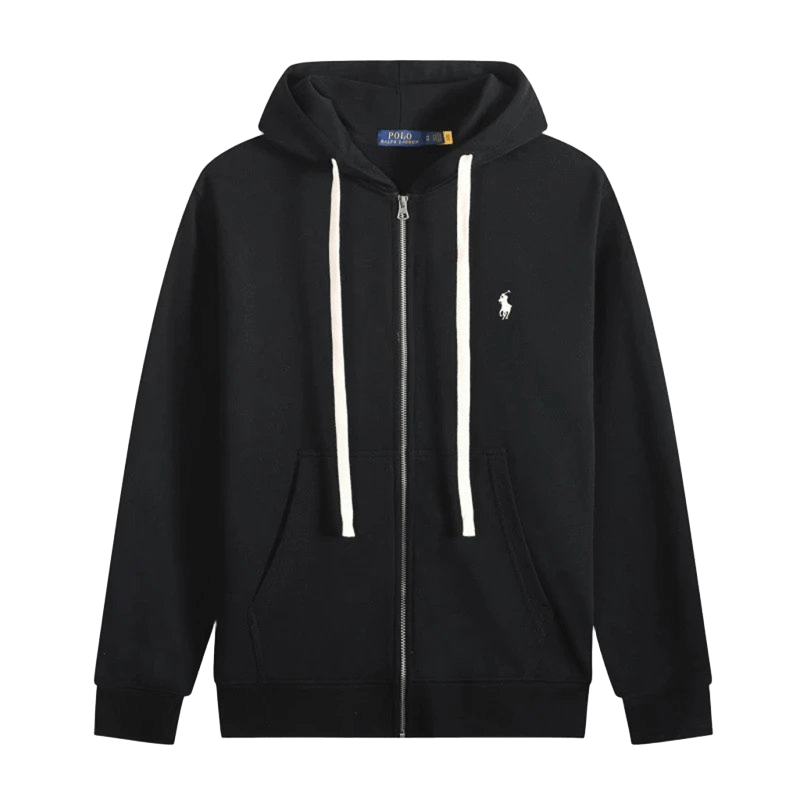 Ralph Lauren Polo Iconic Pony Zip Hoodie, Black