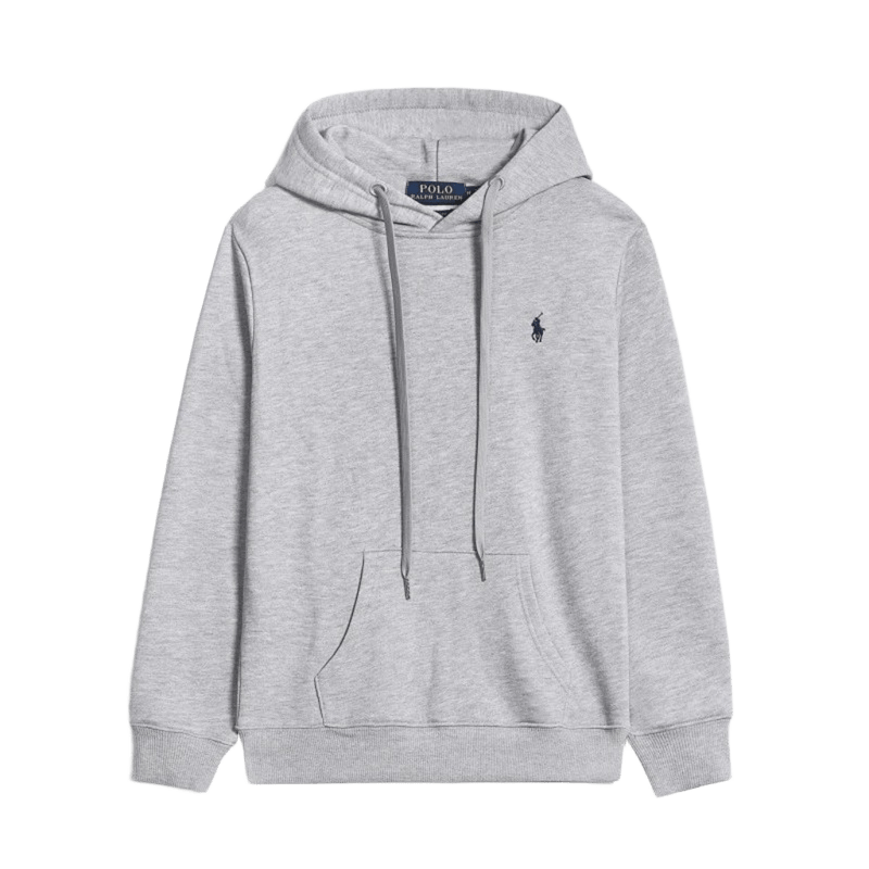 Ralph Lauren Polo Light Grey Cotton Hoodie - Unisex