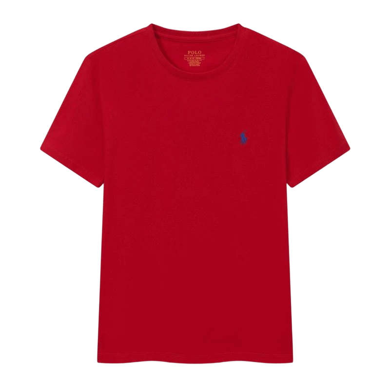 Ralph Lauren Polo Red Cotton T-Shirt w/ Pony Logo